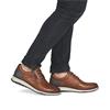 Rieker Men Casual Laced Shoe Side Zip - Brown Leather